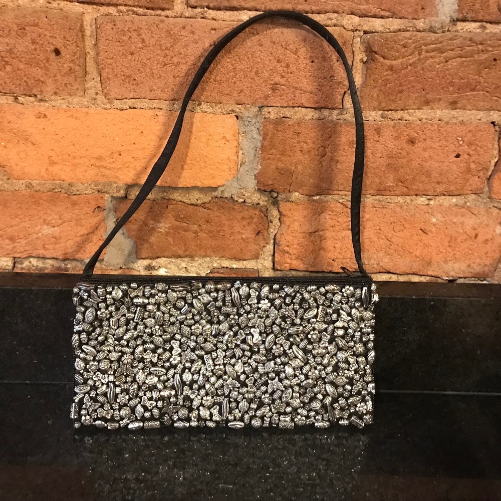 NEVER USED Metal Beaded Handbag